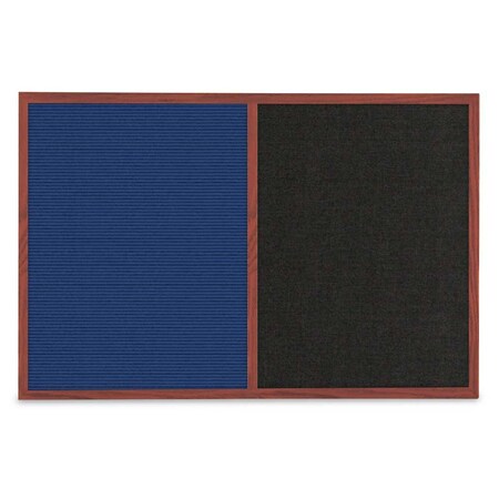United Visual Products Slim Style Indoor Enclosed Corkboard, 36 UV504SC-SATIN-FORBO